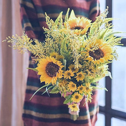 Artificial Flower Bouquet Artificial Yellow Sunflower Bouquet 21